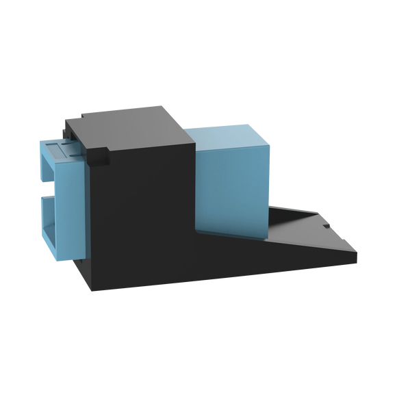 Módulo Acoplador SC Simplex, para Fibra Óptica Multimodo OM3/OM4, Tipo Mini-Com, Color Aqua