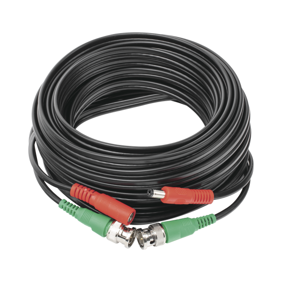Cable Coaxial Armado con Conector BNC (Video) y Alimentación / Longitud de 10 mts / Optimizado para Cámaras 4K / Uso en Interior
