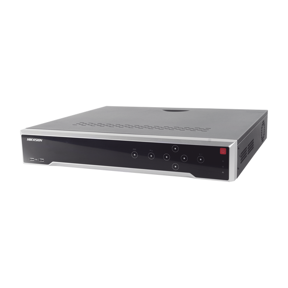 NVR 8 Megapixel (4K) / 32 Canales IP / 8 Bahías de Disco Duro hasta 8TB / 2 Tarjetas de Red / HDMI en 4K / 2 Salidas HDMI / Entrada y Salida de Alarmas