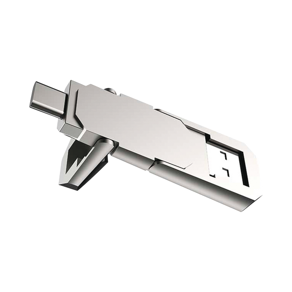 Memoria USB Dual de 128GB / USB-C y USB-A / Metálica / Compatible con Dispositivos Móviles