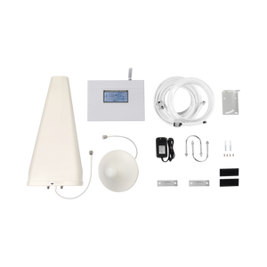 Kit Amplificador de Señal Celular 4G, 3G, 2G y VOZ. Soporta Múltiples Operadores, Dispositivos y Tecnologías Simultáneamente. Tribanda. Mejora la señal en interiores de Hasta 500 metros cuadrados.