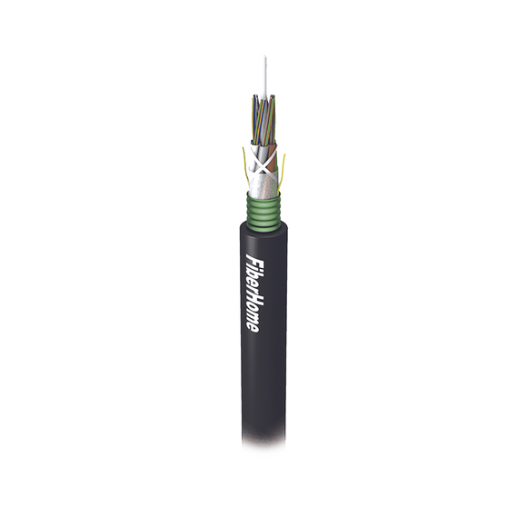 Cable de Fibra Óptica para Exterior G.625D, Armada, Monomodo de 48 Hilos, Loose Tube, Color Negro, 1 Kilómetro