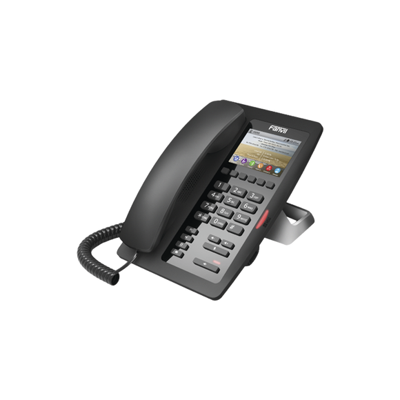 Teléfono IP Hotelero de gama alta, pantalla LCD de 3.5 pulgadas a color, 6 teclas programables para servicio rápido (Hotline), PoE