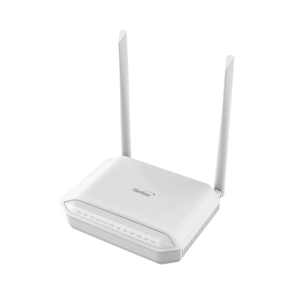 ONU GPON, WiFi 2.4 GHz, 2 Puertos Gigabit + 2 Puertos Fast Ethernet, conector SC/UPC