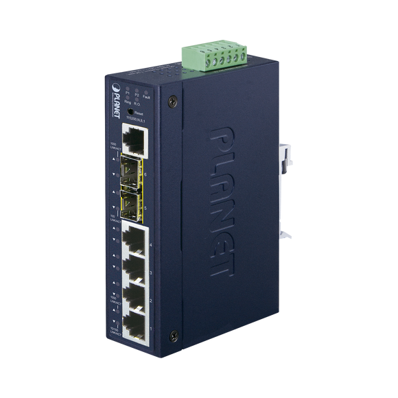 Switch Industrial Administrable Capa 2 con 4 Puertos 10/100/1000T y 2 puertos SFP 100/1000X