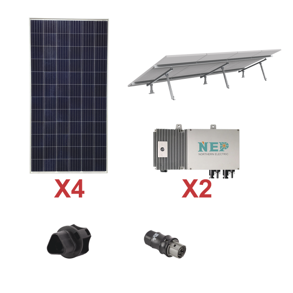 Kit Solar para Interconexión de 1.1 kW de Potencia, 110 Vca con Micro Inversores y Paneles Policristalinos.
