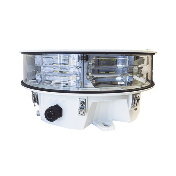 Lámpara de Obstrucción LED Dual Rojo/Blanca de Media Intensidad,  Tipo L-864/865 acorde con FAA AC-70/7460-1L,  (120 Vca).