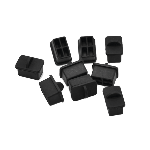 Bolsa con 25 piezas de protectores anti-polvo para puerto SFP, color negro