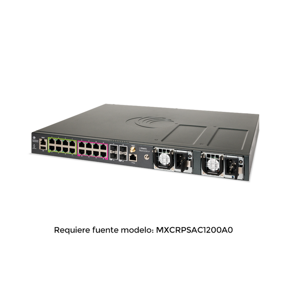 Switch inteligente cnMatrix TX2020R-P con 16 puertos PoE y 4 SFP+, para fuentes removibles