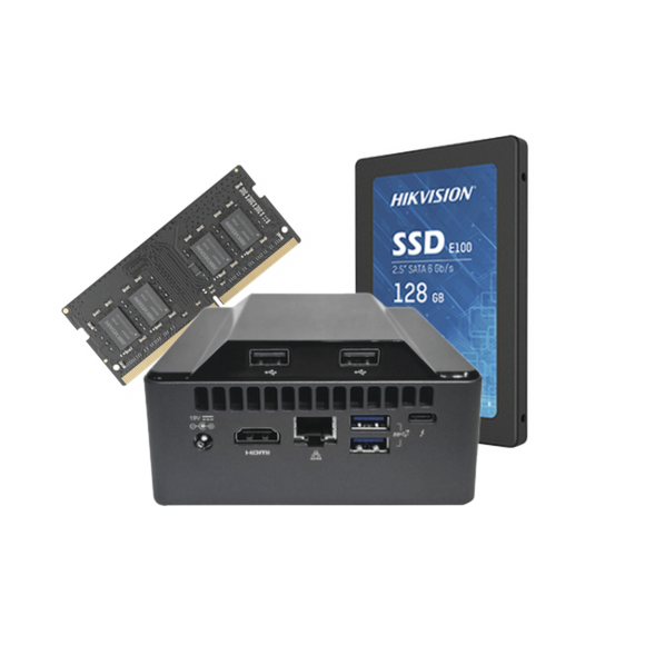 Kit Estación de Trabajo Básica / Core i3 / RAM 4GB / SSD 128GB