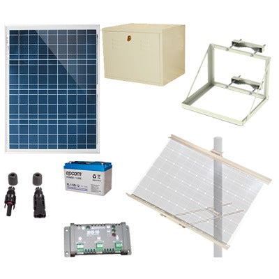 Kit Solar de 12 Vcd para alimentar energizador de cerca electrificada