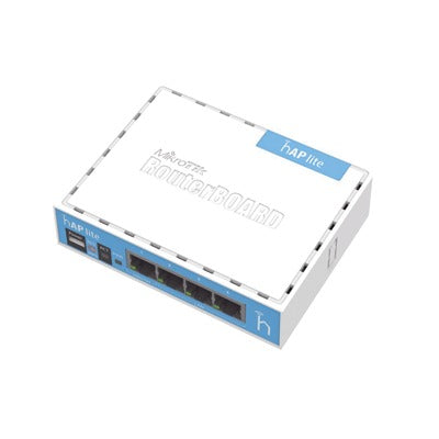 (hAP Lite) 4 Puertos Fast Ethernet y  Wi-Fi 2.4 GHz 802.11 b/g/n