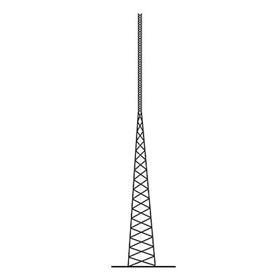Torre Autosoportada Tubular ROHN de 49 metros Linea SSV HEAVY DUTY.