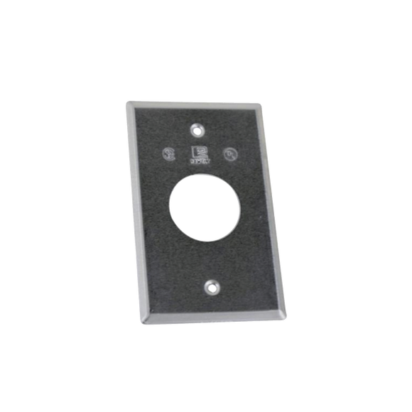 Tapa rectangular aluminio para contacto  de 40.3 mm, tipo RR a prueba de intemperie.
