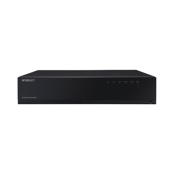 NVR de 12 Megapíxel con Wisenet Wave Embebido / Incluye 4 Licencias / 2TB Incluidos / 16 canales / 16 puertos PoE+ / H.265 & WiseStream / E/S de alarma