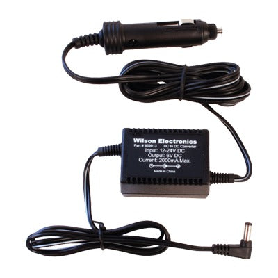 Adaptador de corriente DC / DC para vehículos.  6 Vcd  / 2A  Compatible con los amplificadores de señal celular Drive 4G-X, Drive 4G-X OTR y Drive 4G-M.