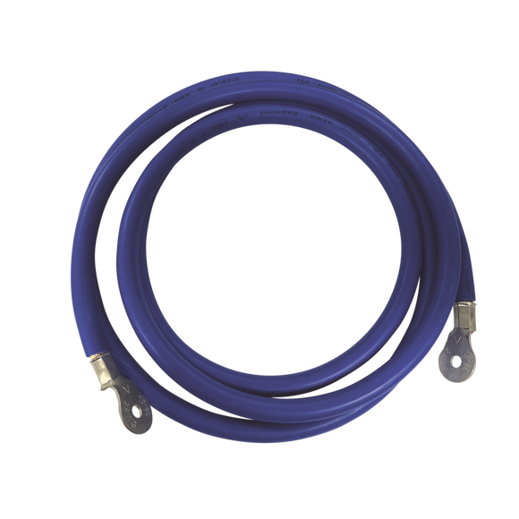 Cable para Baterías,  2.2 m Azul Calibre 2 AWG con Terminales de Ojo en Ambos Extremos